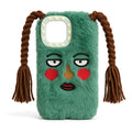 Kasewell green Green Braids Plush Case for iPhone 14, photo 1