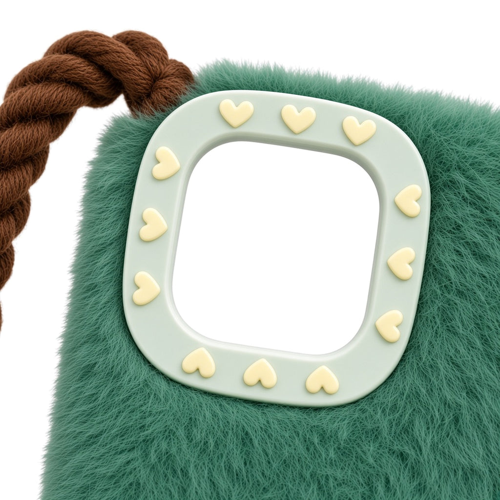 Kasewell green Green Braids Plush Case for iPhone 14, photo 4