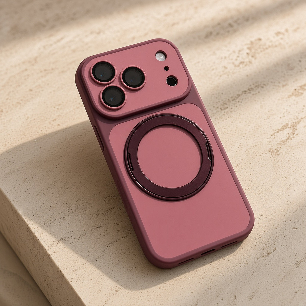 Cherry Red kickstand case for iPhone 18 Pro, photo 2