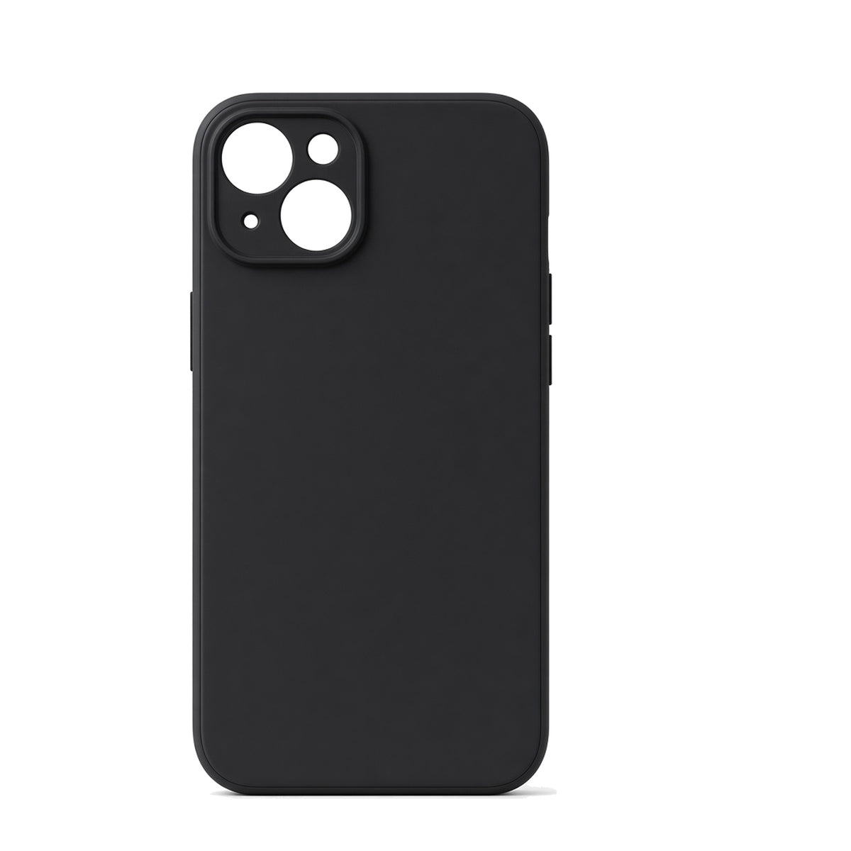 Kasewell black smooth liquid silicone case for iPhone 14, back view