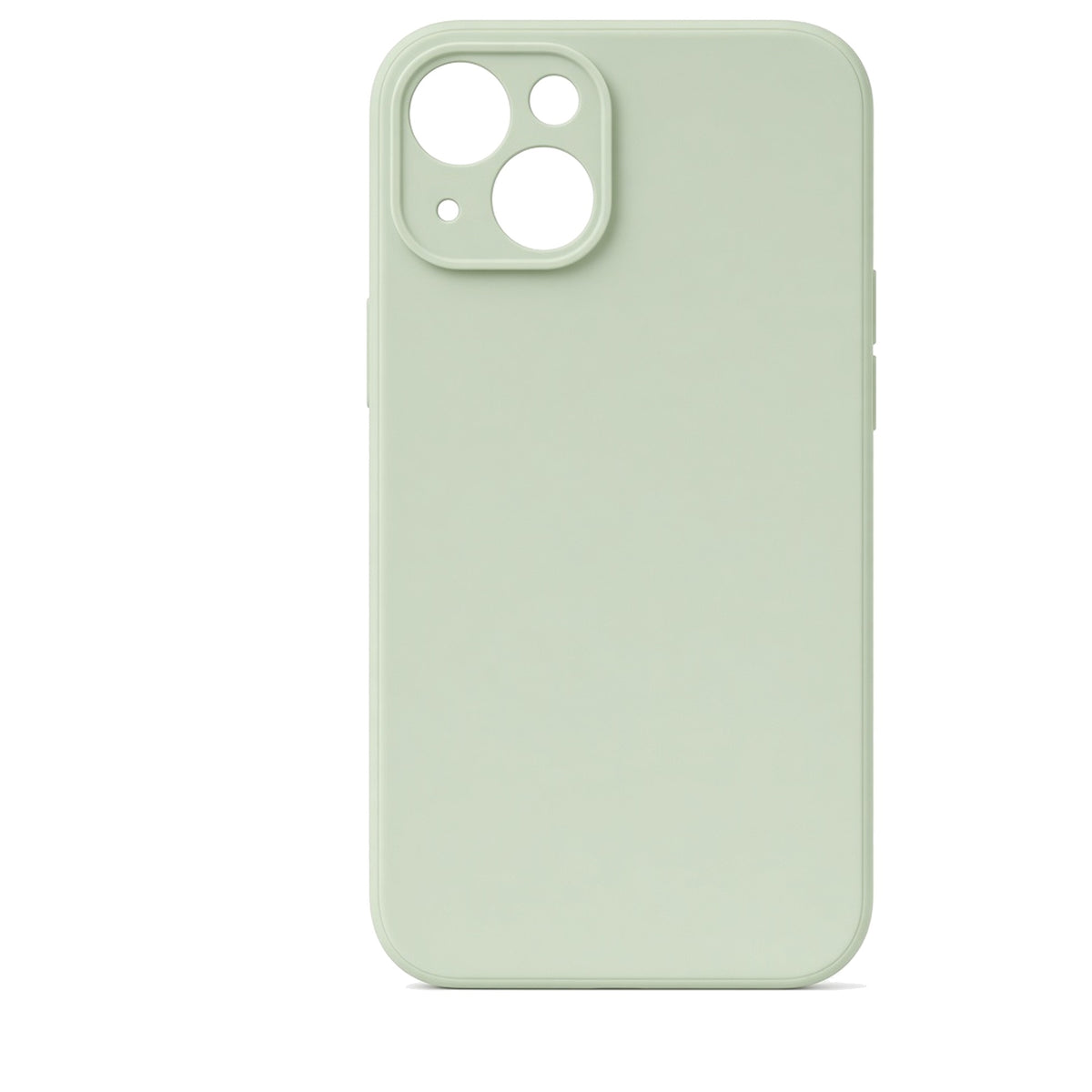 Kasewell green smooth liquid silicone case for iPhone 14, back view