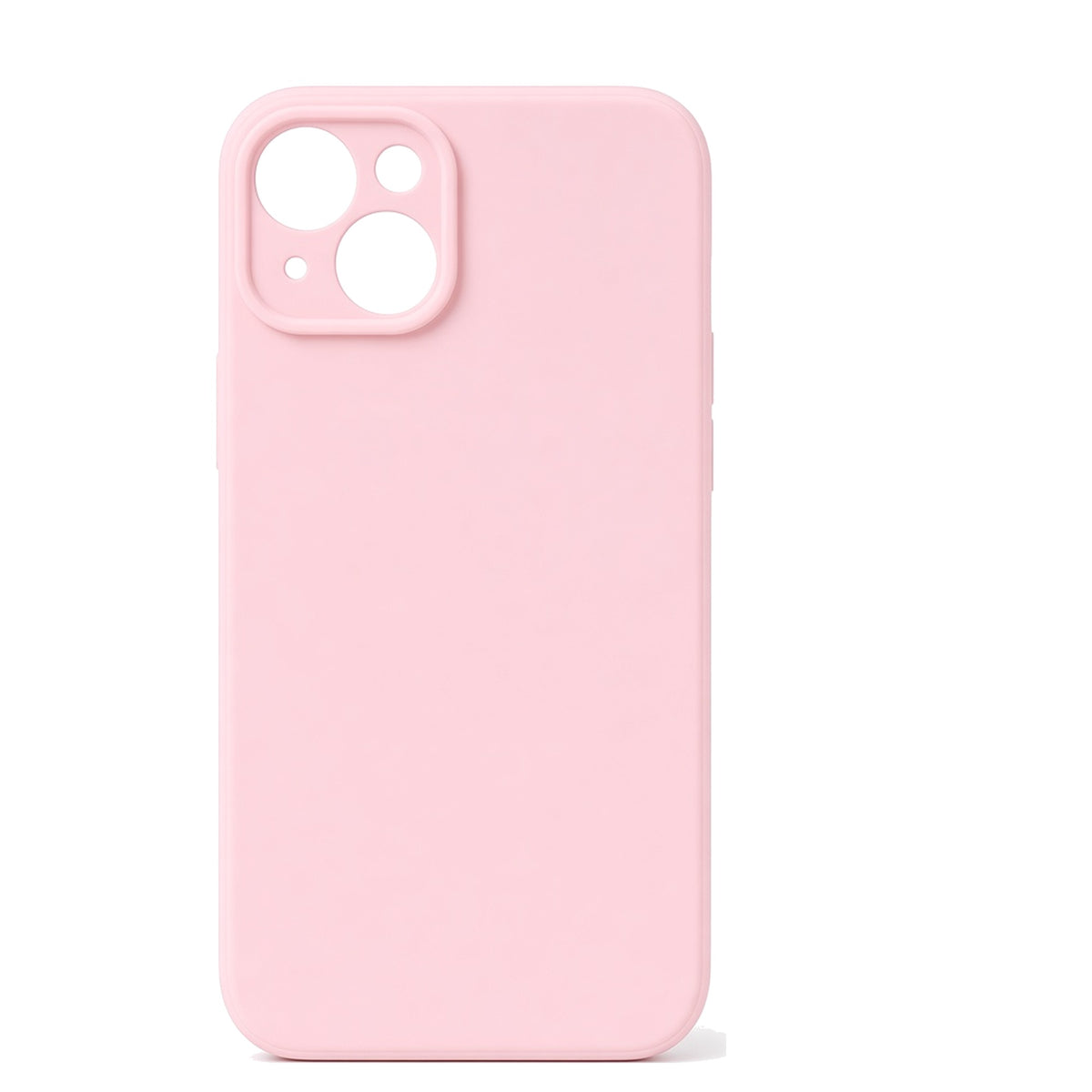 Kasewell light pink smooth liquid silicone case for iPhone 14, back view