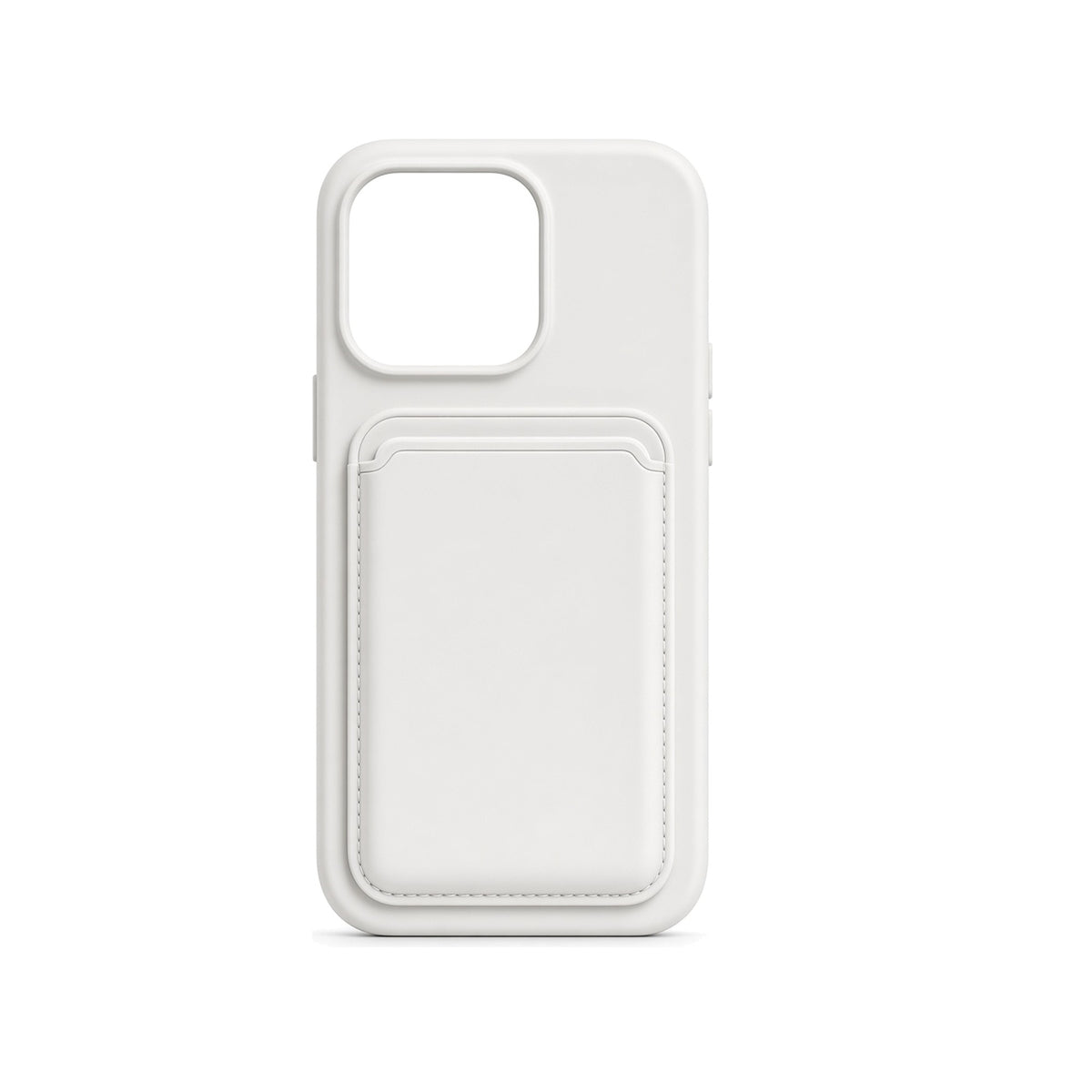 Kasewell white Magnetic Liquid Silicone Card Pocket Case for iPhone 16 Pro and 16 Pro Max, photo 1