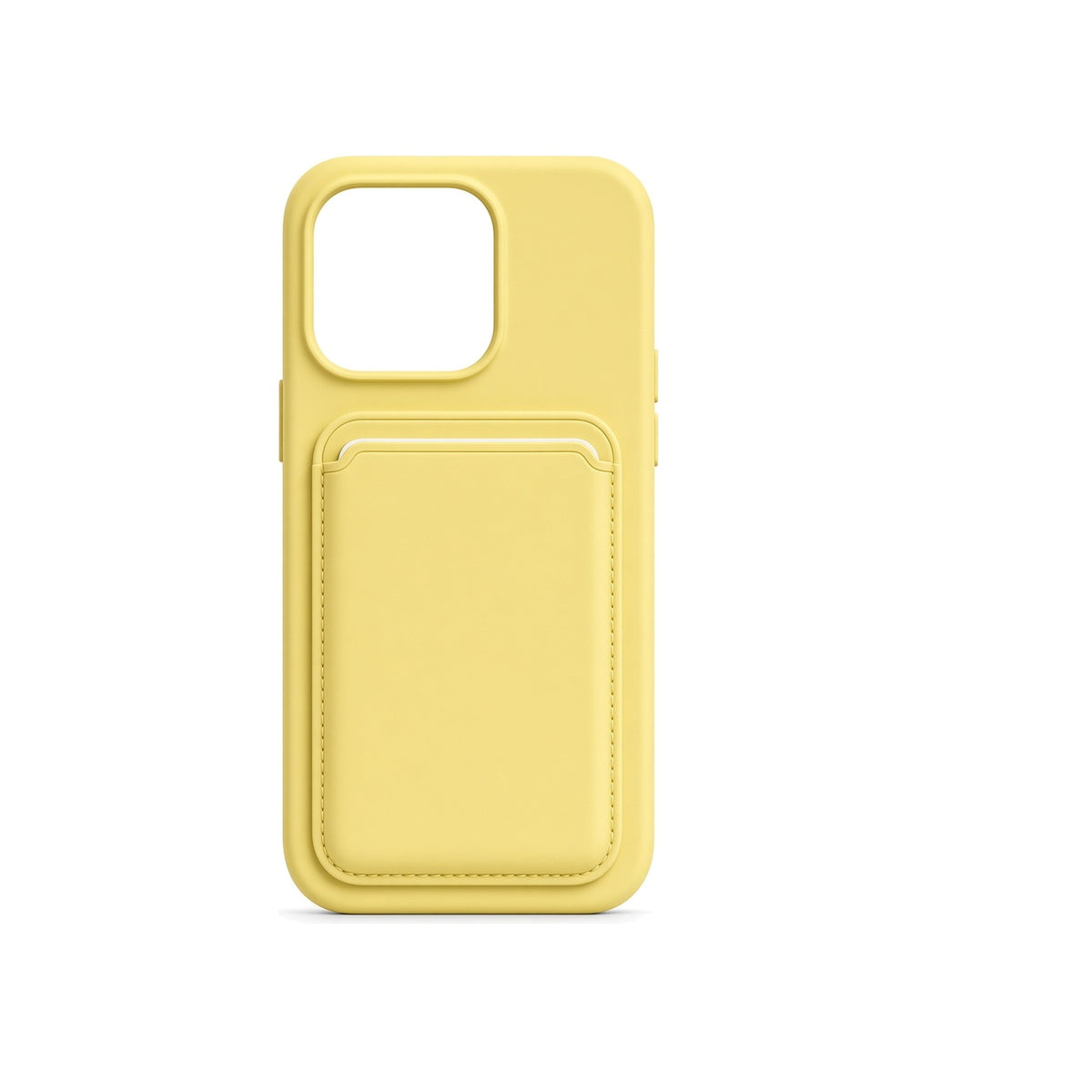 Kasewell yellow Magnetic Liquid Silicone Card Pocket Case for iPhone 16 Pro and 16 Pro Max, photo 1