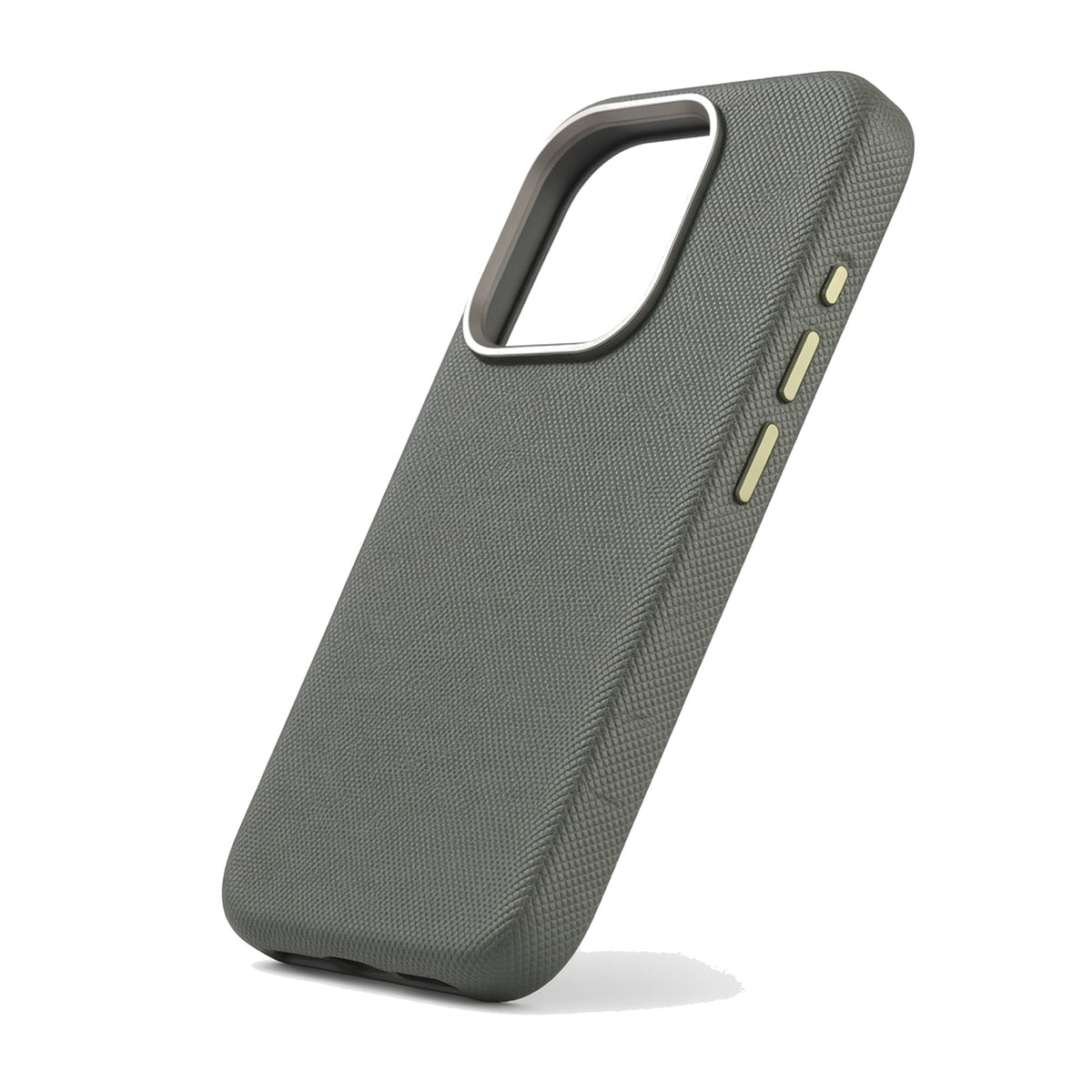 Kasewell green metal lens frame PU leather case for iPhone 15 Pro, photo 4
