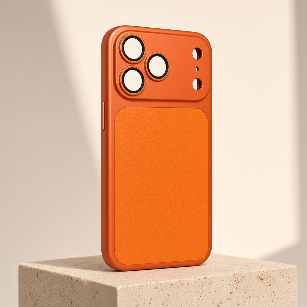 Smooth Leather-Look Case for iPhone 18 Pro in Orange, photo 2
