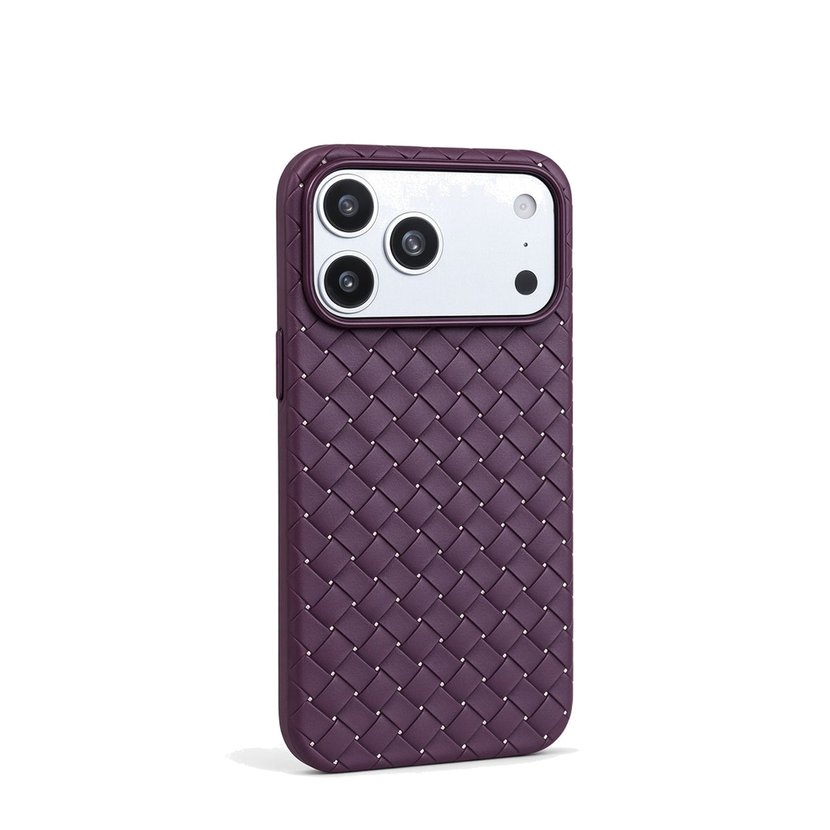 Woven Fabric Texture Case – Wine Red